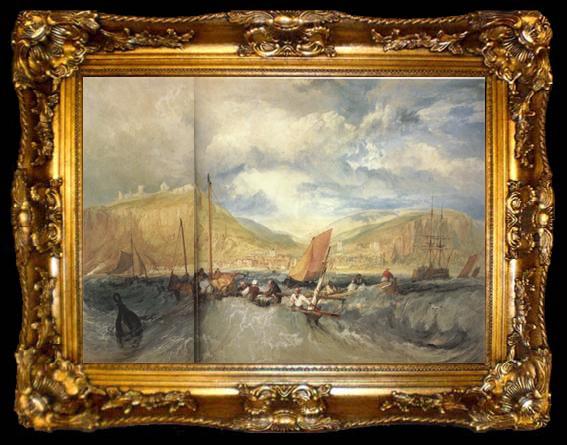 framed  Joseph Mallord William Turner Hastings:Deep-sea fishing (mk31), ta009-2